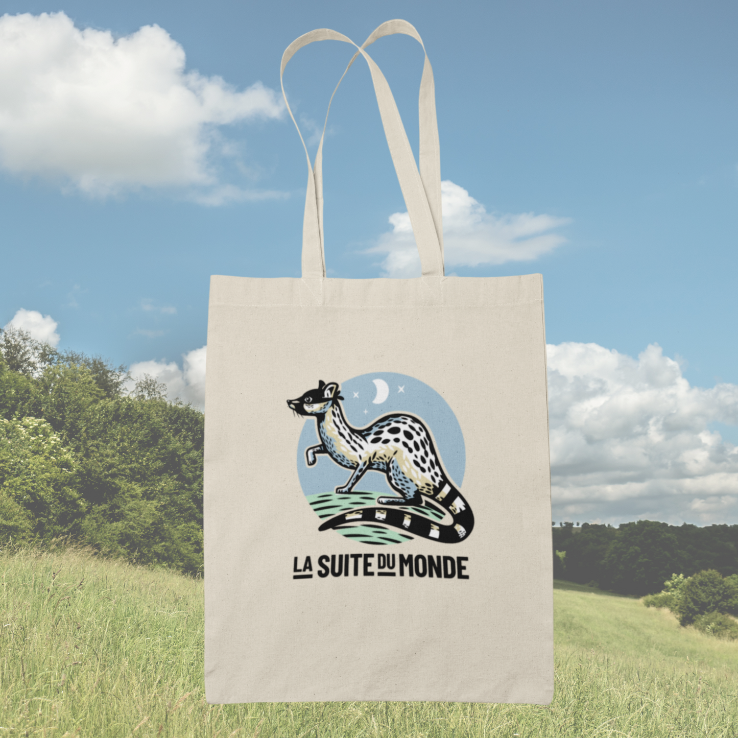 Tote-bag#01 | " La Genette Bleue "