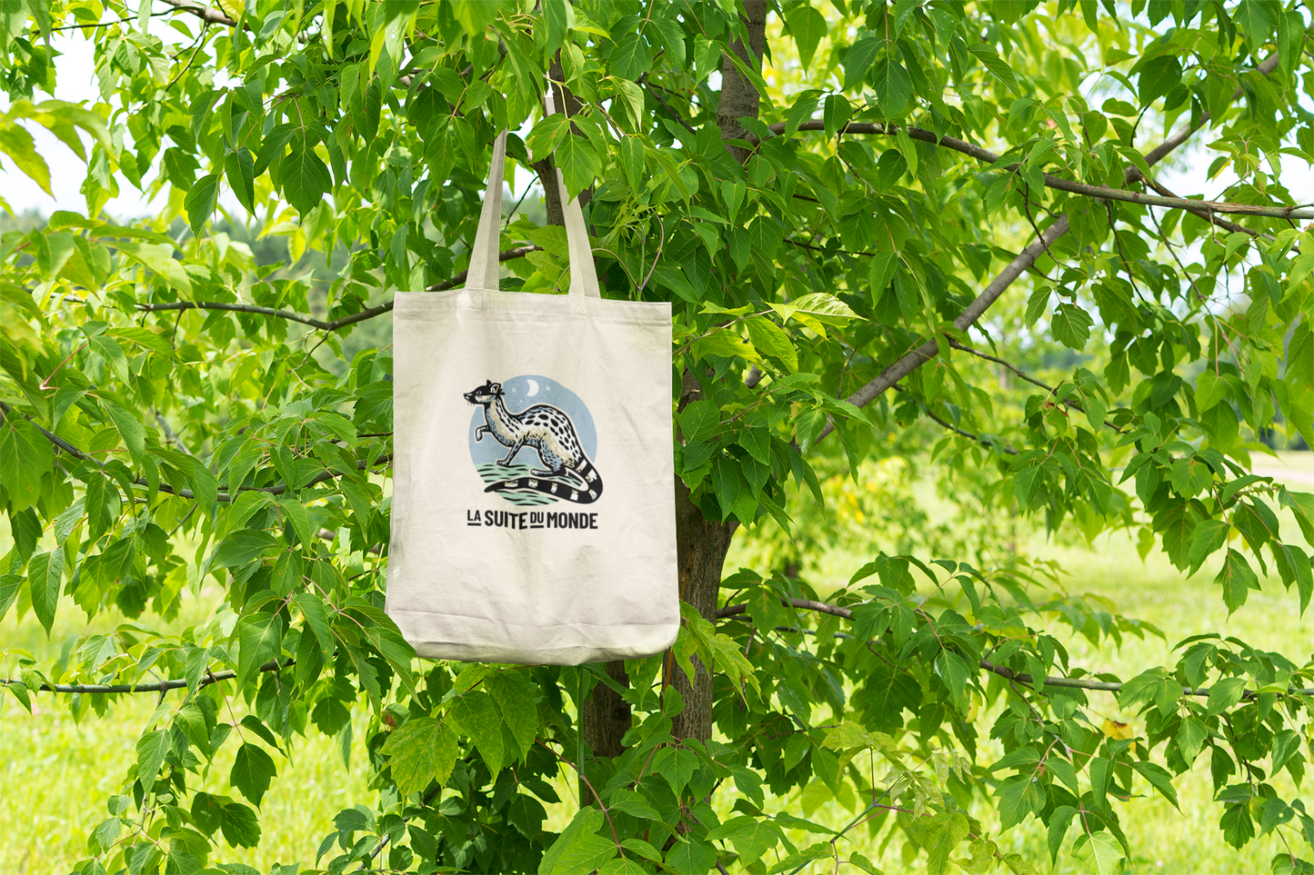 Tote-bag#01 | " La Genette Bleue "