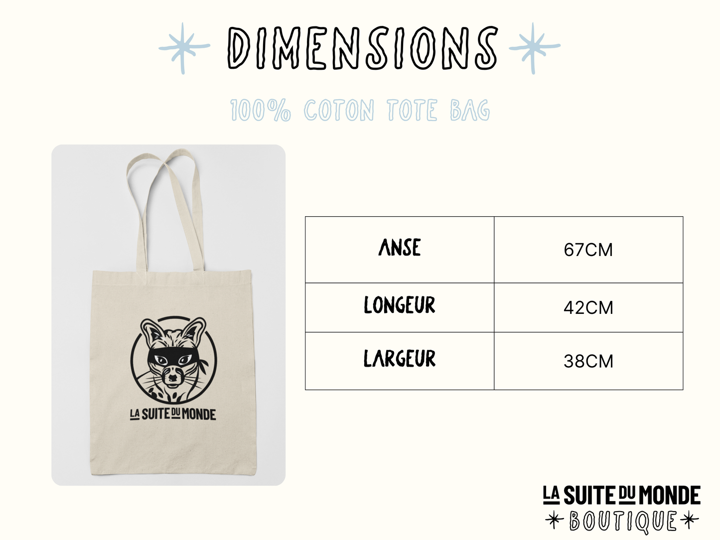 Tote bag #02 | "La genette masquée"
