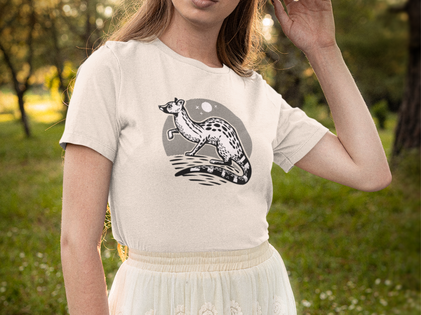 T-shirt #01 | "La genette noire"